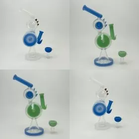 10 Inches - Waterpipe Recycler Dual Cylinder - RH-204