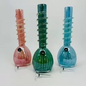 12 Inches - Soft Glass Waterpipe (GR-Y-106) Assorted Colors