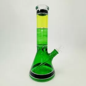 12 Inches - Waterpipe Beaker Colored With Ice Pincher