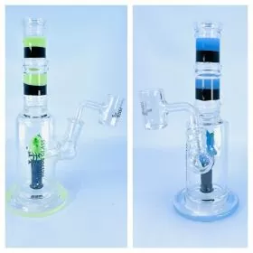Helios Glass Waterpipe - 8 Inch - Straight With Randm Perc
