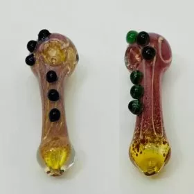 4 Inches Chura Handpipe with Six Marbles - Assorted - Price Per Piece