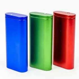 4 Inches - Metal Dugout With Poker and One Hitter - Assorted Colors - Price Per Piece