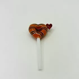 Swirl Heart Lollipop Handpipe - 5-Inches