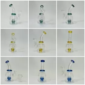 6'' Inch Glass Water Pipe With Bright Inner Tube