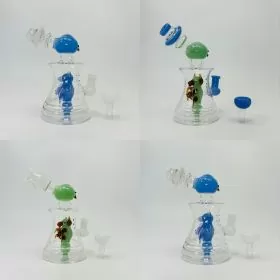 8.5 Inches - Waterpipe Snowman With Animal Shower Perc - RH-193