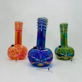 Soft Glass Waterpipe - 12 Inches - Assorted Colors - GR-Y-86