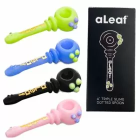 ALEAF - Triple Slime Dotted Spoon - 4 Inches - ALHP5035