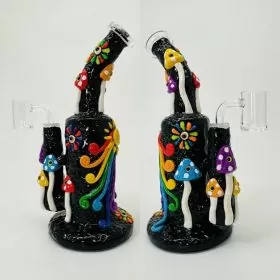 Aleaf Ugly Pretty Waterpipe 10 Inches with Banger - 14mm Rainbow - AL6172 - Assorted - Price Per Piece