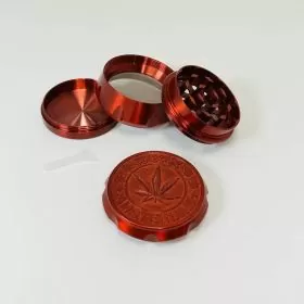 Amsterdam Grinder - 50mm - 4 Parts - Heavy Leaf - Assorted Colors