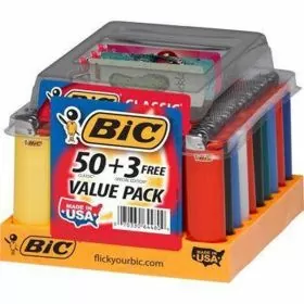 Bic Classic Lighter Mini And Regular, Maxi Lighter Tray, Fashion Assorted Colors - Special Edition