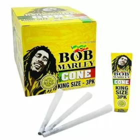 Bob Marley Pre-Rolled Cone - King Size - 3 Per Pack - 33 Pack Per Display