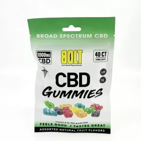 Bolt Cbd Gummies - 1000mg - 40 Counts Per Bag - Assorted Fruit Flavors