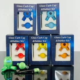 Glass - Carb Cap And Dabber Kit - Assorted - Price Per Kit
