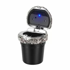 Car Ashtray - Diamond Top with LED Light - Assorted Colors