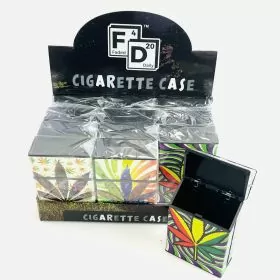 Cigarette Case Plastic - 12 Count Per Box - Leaf - Fdx5006 - Assorted