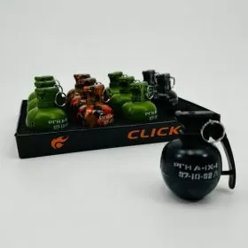 Clickit Lighter - Grenade Flame - 12 Counts Per Display - GH-10817