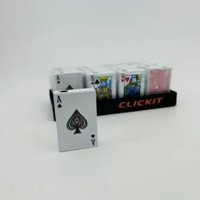 Clickit - Lighter Windproof Poker - 20 Counts Per Display - GH9289