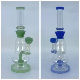 Color Rim Bell Waterpipe With Showerhead Perc - 11 Inch - WPAG149
