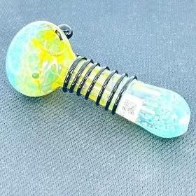 Colored Fumed Handpipe With Outside Twist - 5 Inch - Assorted Designs - HPSN15