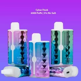 Cyber Flask 6000 Puffs Disposable - 5 Counts Per Pack