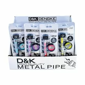 D and K Dengke - 4 Inch Metal Pipe - With Grinder and Screen - Skull Design - 20 Counts Per Display - DK8818EA