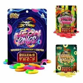 Dimo - Hi Octane Live Resin Delta 8 - THC-P Gummy Rings - 1000mg - 10 Counts Per Pack