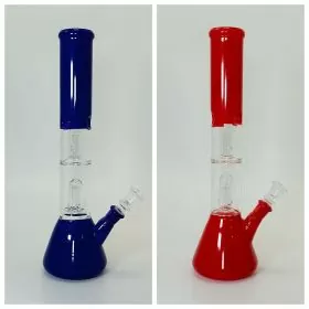 Double Dome Waterpipe With Inline Perc - 12 Inches
