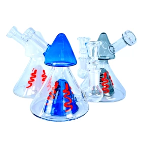 Double Pyramid Waterpipe - 5 Inch - Wpag70