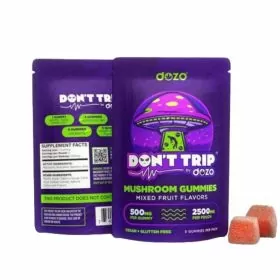 Dozo - Dont Trip Mushroom Gummies - 2500mg - Mixed Fruit - 5 Counts Per Pack 