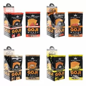 King Palm Goji Wraps With Tips - 4 Count Per Pack - 15 Pack Per Box