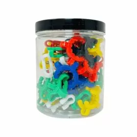 FD Plastic Clip - 50 Counts Per Jar - FDX5075 - Assorted Colors