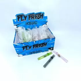 Fly Fresh Glass Chillum - Assorted - 50 Count Per Pack