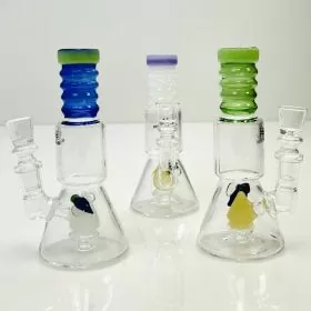 Helios - 6.5 Inches Glass Beaker Waterpipe With Cone and Bee Perc