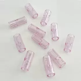 Glass Tips Pink Colors - 25 Counts Per Pack