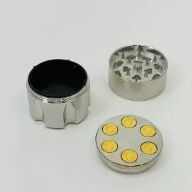 Grinder Bullet Small - 3 Parts - 40mm - Silver