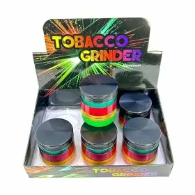 Grinder With Silicone Jar 55mm - 5 Parts - Assorted Colors - GR146-55