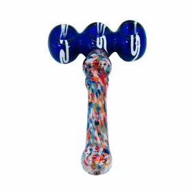 Handpipe - 7 Inch - With Triple Bowl - Assorted Colors