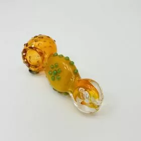 Handpipe - Fumed With Donut Art - 4 Inches