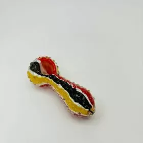 Handpipe - 5 Inches With Clear Marbles - Assorted Colors