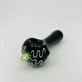 Handpipe Black With Octopus on Head - 5 Inches 