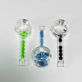 Sense Glass - Handpipe With Freezable Glass Beads - Assorted - Price Per Piece