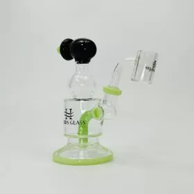 Helios - Glass Waterpipe With Inline Perc - 6 Inches 