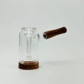 Hipster 6-Inches Wood and Glass Bubbler - (PP007)