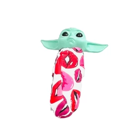 Handpipe Silicone Yoda With Bowl And Dabber - Assorted Designs - 4 Inch