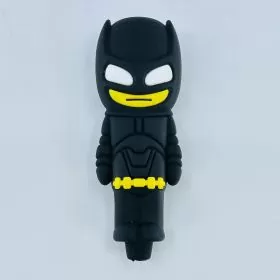 Batman Silicone Hand Pipe with Glass Bowl - 4 Inch