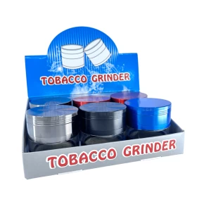 Tobacco Grinder - Color With Window - 64mm - 4 Parts - Assorted Colors - Price Per Piece - PLG17 