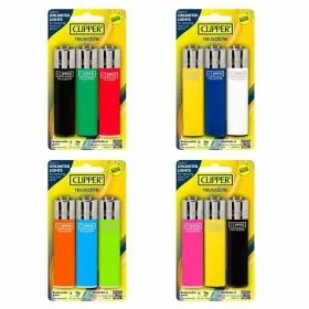 Clipper Lighter - Blister CP11BR- Assorted Colors - 3 Piece Per Pack