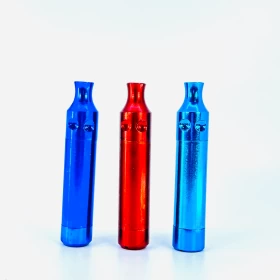  Metal Pipe One Hitter - 4 Inch - 3 Per Pack - Assorted Colors - OHIM6