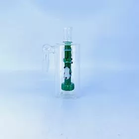 Ash Catcher 90 Degree - 14 Male - 14 Female With Showerhead and Panda Pals Perc - Jade Green