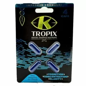 K Tropix - Kratom - 50mg - Capsules - 4 Pieces Per Pack